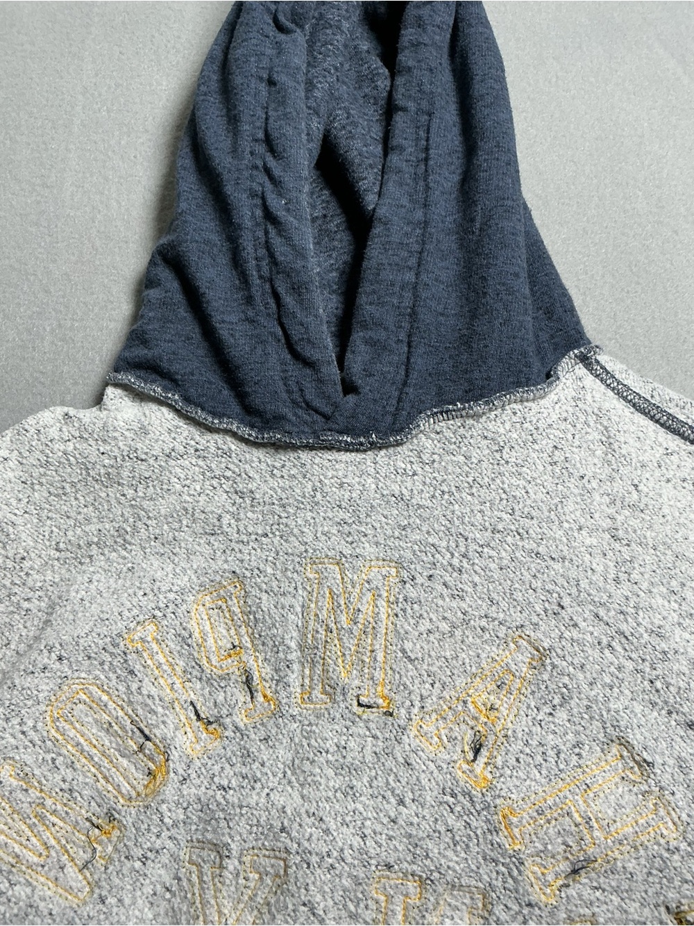 Champion Men’s Hoodie Size Small N.Y. Spellout  Blue Gold Pullover Sweatshirt - Picture 13 of 16